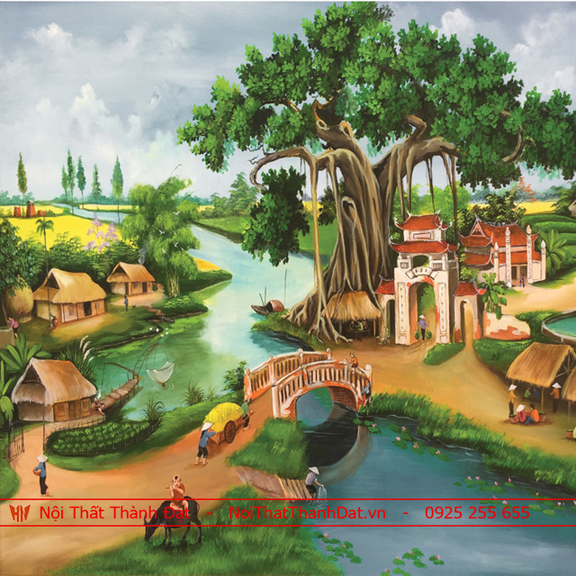 Tranh lụa 3D in nổi 500% mực UV Mỹ